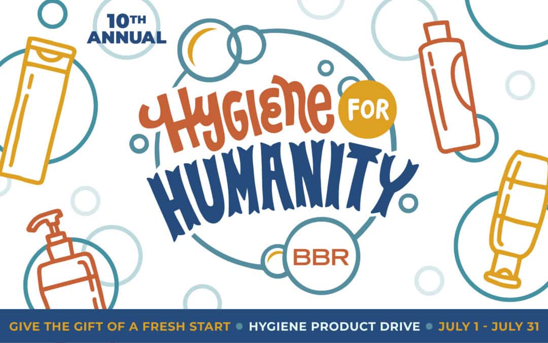 Banner for BBR Creative's 2024 Hygiene for Humanity program